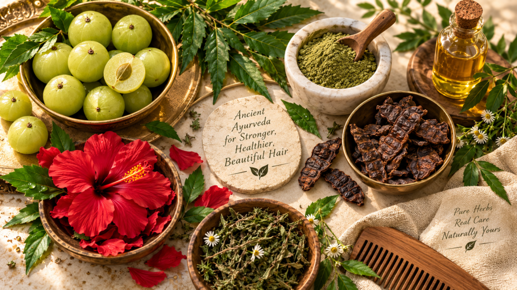 AnayaVeda Luxury Ayurvedic Herbal Hair Oil and Shampoo Range